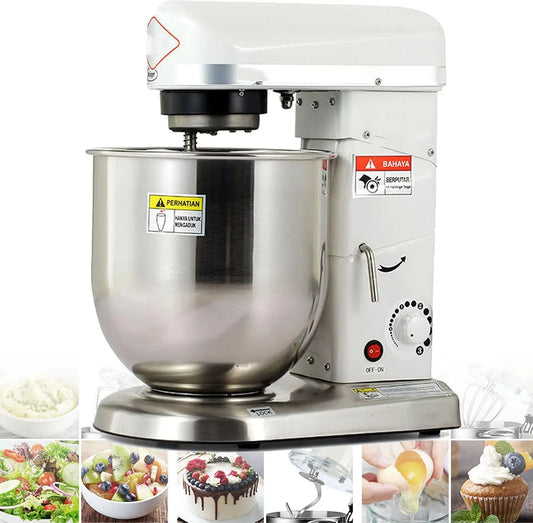 elettrica, Frusta e Gancio per impastare, per Impastatrice planetaria Professionale, 3 velocità, Ciotola da 10 Litri, 500 W, per Torte e impasti