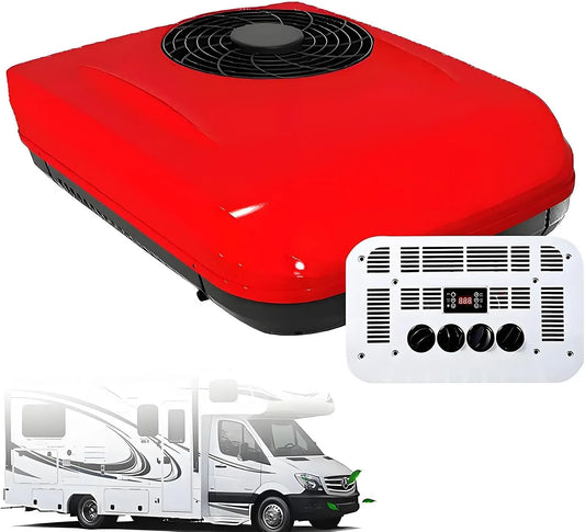 Condizionatore Red-12V, 12 V, rosso, climatizzatore, condizionatore da tetto per auto e camper, unità Compatta all-in-One