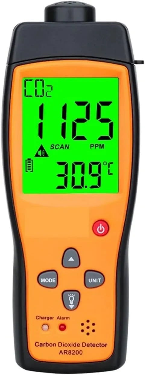 Monitor CO2 AR8200, professionale, schermo per PC, misuratore della qualità dell'aria