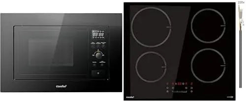 Forno a microonde, 20 L, 4 fuochi, 7400 W, COMFEE' CBMAG820BJL-BK CIH741F238K0, da incasso