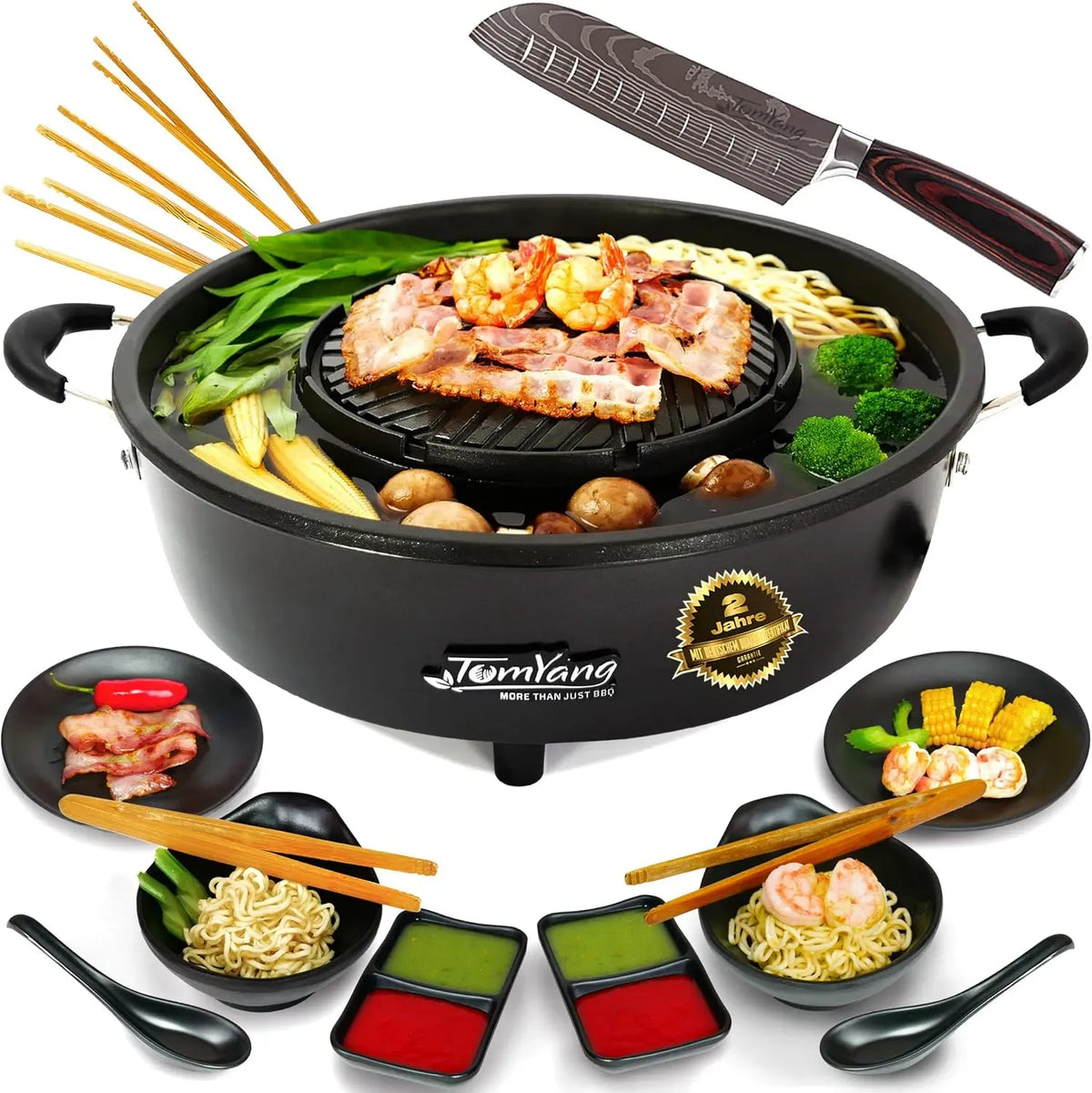 Pentola e padella, rivestimento antiaderente, grill, L'Originale Thai Grill e Hot Pot, Korean BBQ Grill