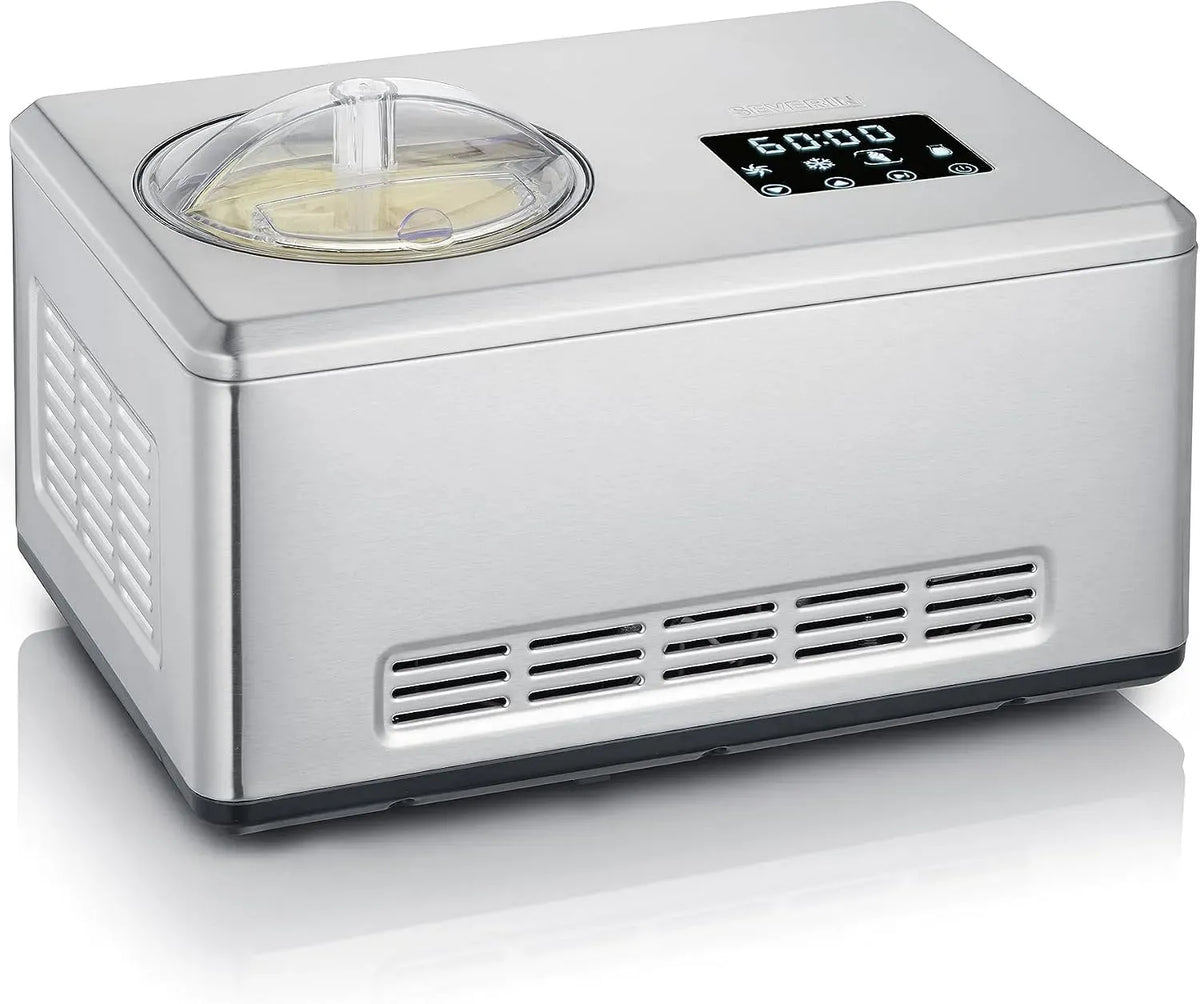 Severin EZ 7405 2in1 con Funzione Yogurt, Gelatiera 2in1 con Compressore