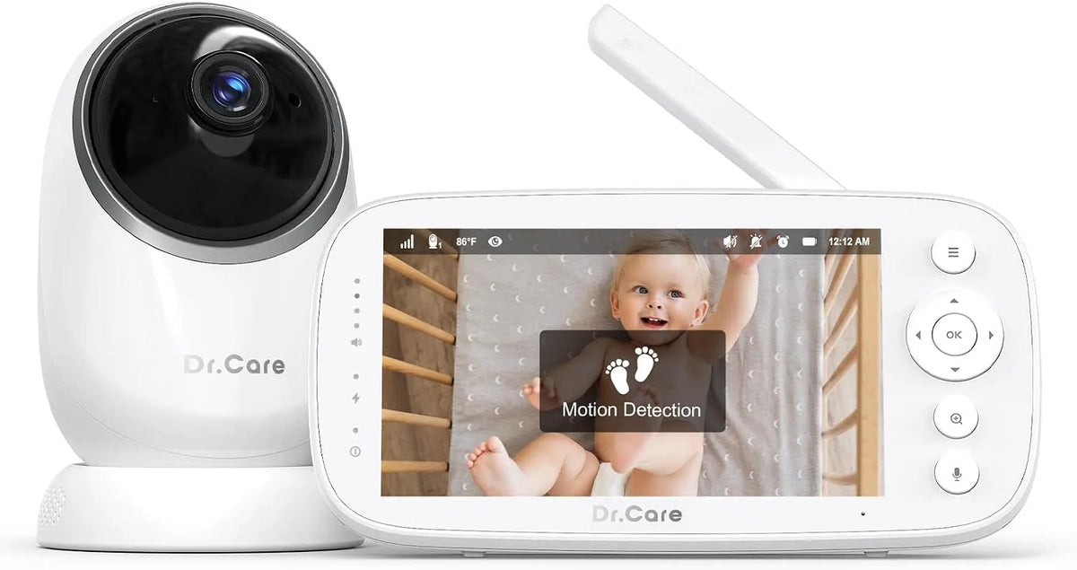 Monitor, Dr.Care 5000mAh, Wi-Fi, schermo per PC, monitor video per bambini, Baby Monitor Video e Audio senza WiFi 2K