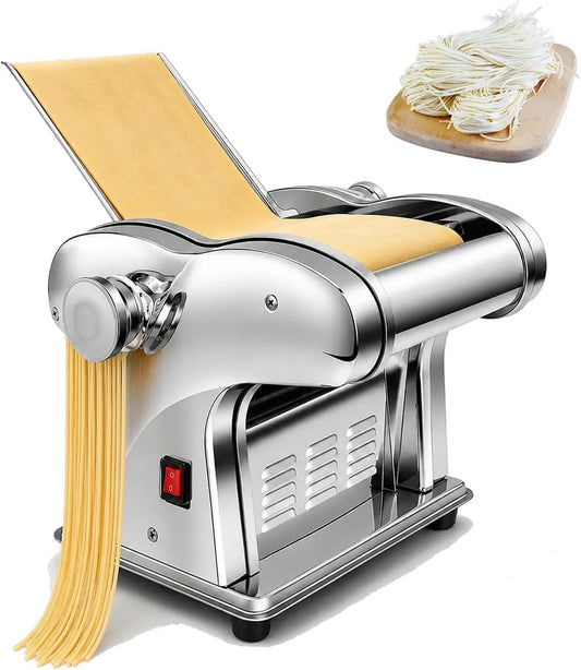 Macchina per pasta, macchina per tagliatelle, acciaio inox, Acciaio Inossidabile 430, 7 Gradi di Spessore Regolabile