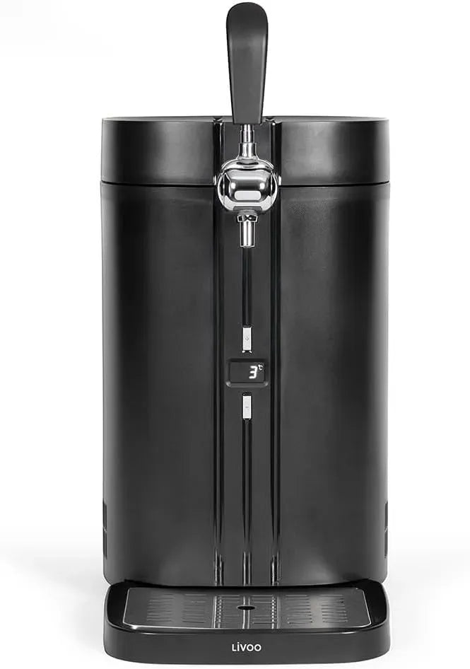 DOM511 30j Tireuse a biere, LIVOO, 60W, Pour fûts de 5L auto-pressurisés, Plateau égouttoir, 3 a 12°C