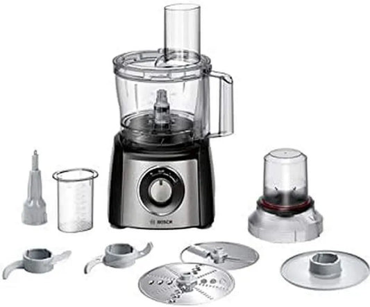 Bosch MCM3401M Robot da cucina, 2.3 L, 800 W, acciaio inox, nero