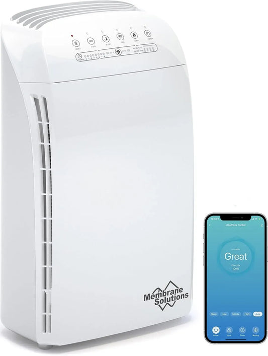 Purificatore d'aria, 22 dB, Membrane MSA3S, Contro 99,97% dei Allergeni, per Fino a 147 m², Filtro HEPA