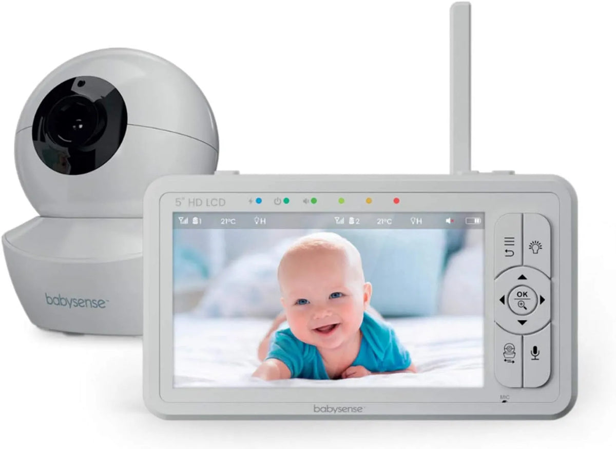 Monitor, Babysense HDS2 720p, Wi-Fi, baby phone 5' HD, senza WiFi, zoom 4X