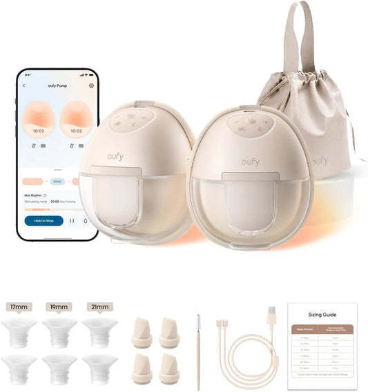 Tiralatte, pompa per latte materno, tiralatte elettrico, eufy Security S1 Tiralatte Elettrico Indossabile