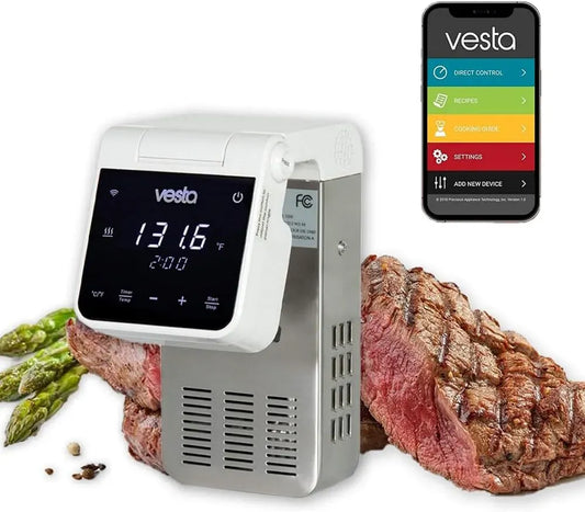 SV81 Vesta Precision Termocircolatore Cucina Bassa Temperatura Imersa Elite 1500W dotato di Applicazione Controllo Wi-Fi