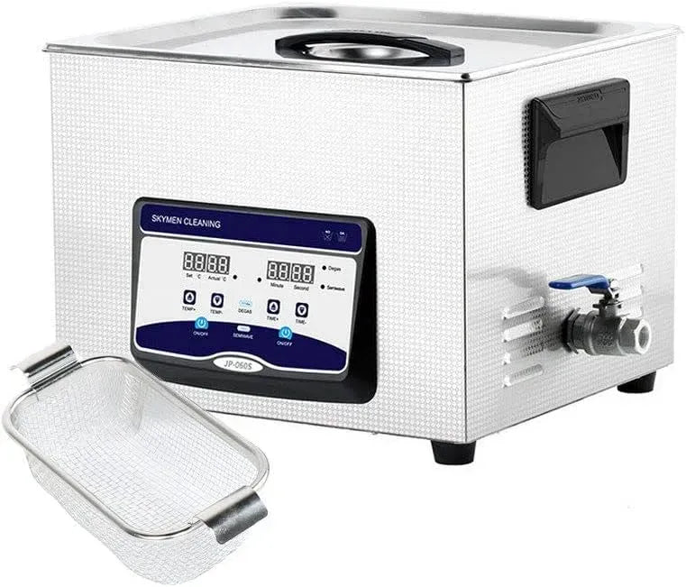 Macchina per la, riscaldatore, Pulitore, vasca per pulizia a ultrasuoni, 15 L, timer, professionale, display digitale, acciaio inox