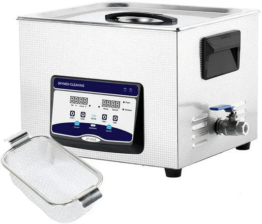 Macchina per la, riscaldatore, Pulitore, vasca per pulizia a ultrasuoni, 15 L, timer, professionale, display digitale, acciaio inox
