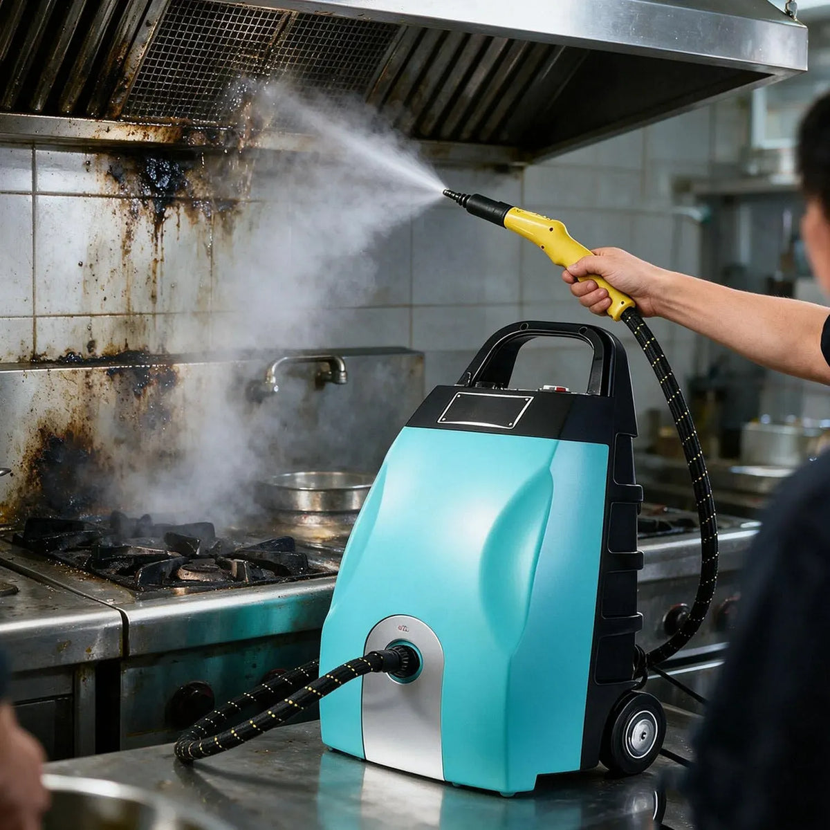 Pulitore, portatile, vapore, blu, Auto, Vapore Continuo Auto Ed Elettrodomestici Blue