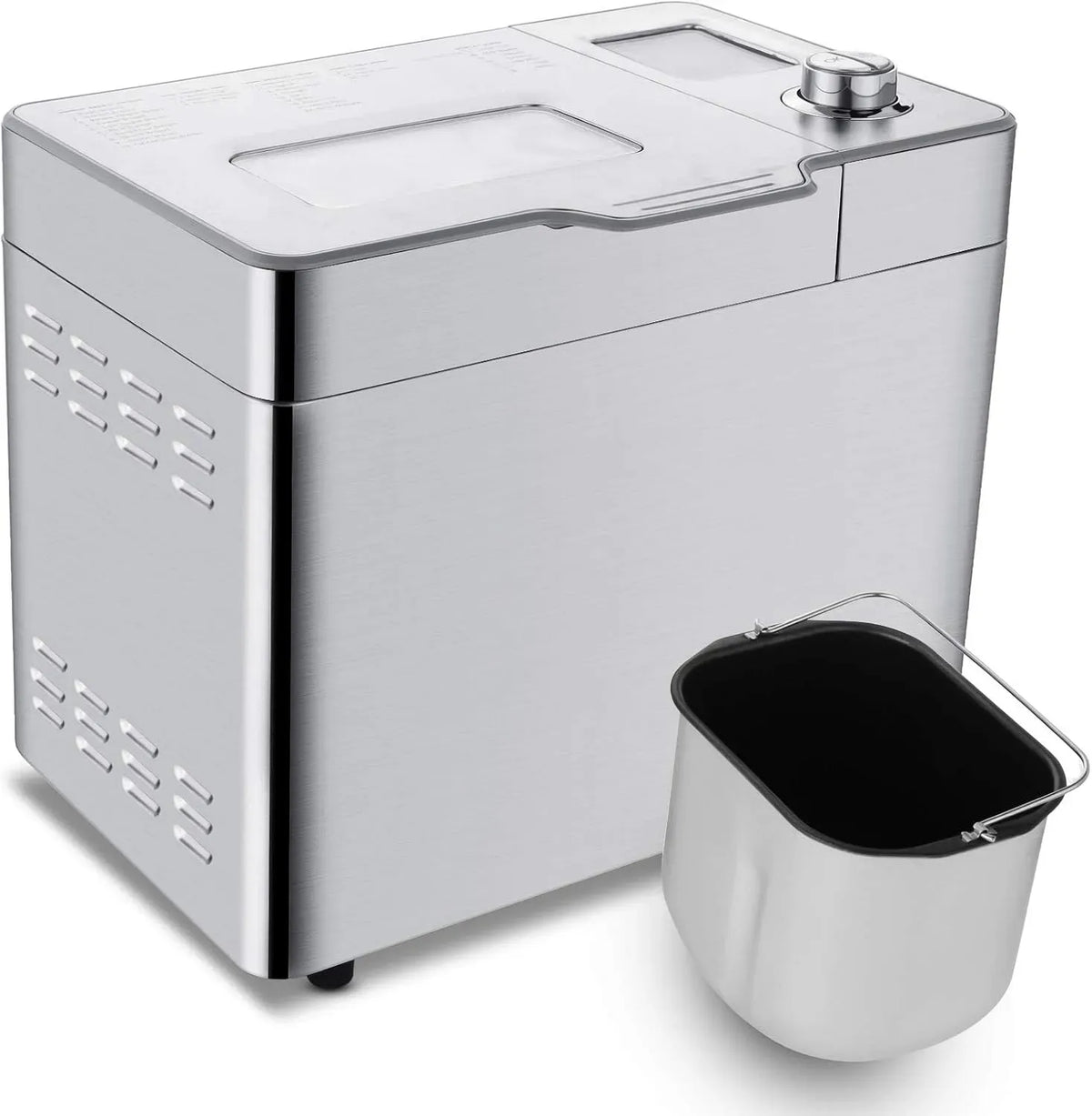 Macchina per il pane 500g-750g-900g, 550 W, 25 programmi, 500/750 g, panificatrice, acciaio inox