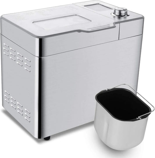 Macchina per il pane 500g-750g-900g, 550 W, 25 programmi, 500/750 g, panificatrice, acciaio inox