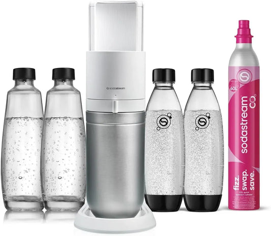 Sodastream Duo, bianco, Gasatore per realizzare acqua frizzante e bevande