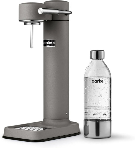 Bottiglia, grigio, Aarke Carbonator 3 Gasatore d'acqua e Bottiglia
