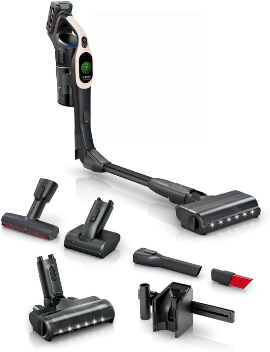 Bosch BKS104RHF Scopa Elettrica Senza Fili, LED, Tubo flessibile, Rosa