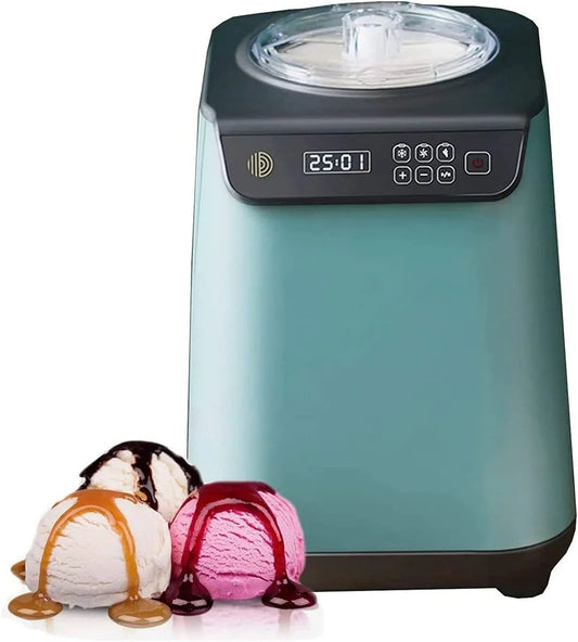 macchina per sorbetto, macchina per dessert, macchina per gelato, macchina per gelato e sorbetto, 1,2 L, verde, per sorbetto elettronico da 1