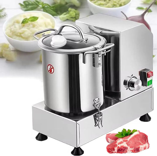 Robot da cucina, 9 L, professionale, acciaio inox, frullatore Elettrico in Acciaio Inox per Patate, Zenzero e Cavolo 9L