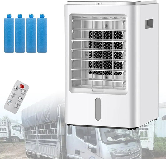 Condizionatore, 4 L, 12 V, NYANS 12V/24V 4-in-1, portatile, ampio serbatoio, Camper e Furgoni 24V, Raffrescatore Portatile