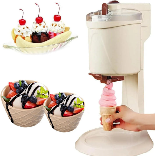 macchina per gelato, blu, per gelato morbido, mini macchina per gelato e yogurt congelato alla frutta
