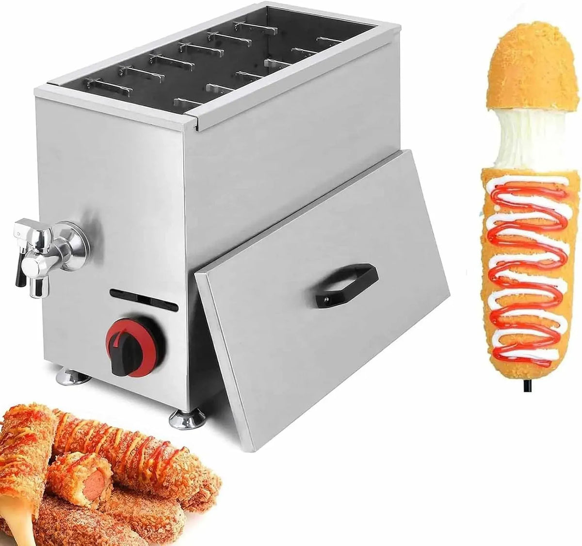 macchina per hot, professionale, funzione riscaldante, per cani di mais commerciale