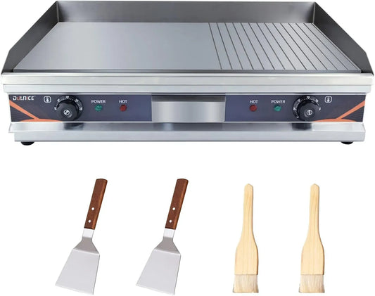 Piastra, 73cm, 4400 W, 50 a 300 °C, 73 cm, professionale, acciaio inox, per Grigliare Professionale