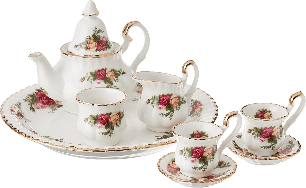 Porcellana, 9 Pezzi, Royal Albert Old Country Roses-Servizio da tè Le Petite, Multicolore