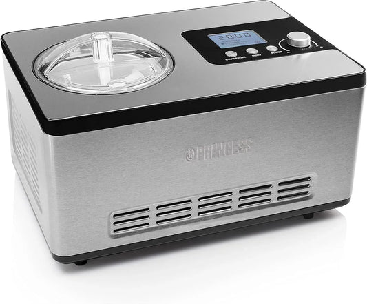 Princess Macchina per Il Gelato, 180 W, acciaio inox, grigio, per Il Gelato Deluxe