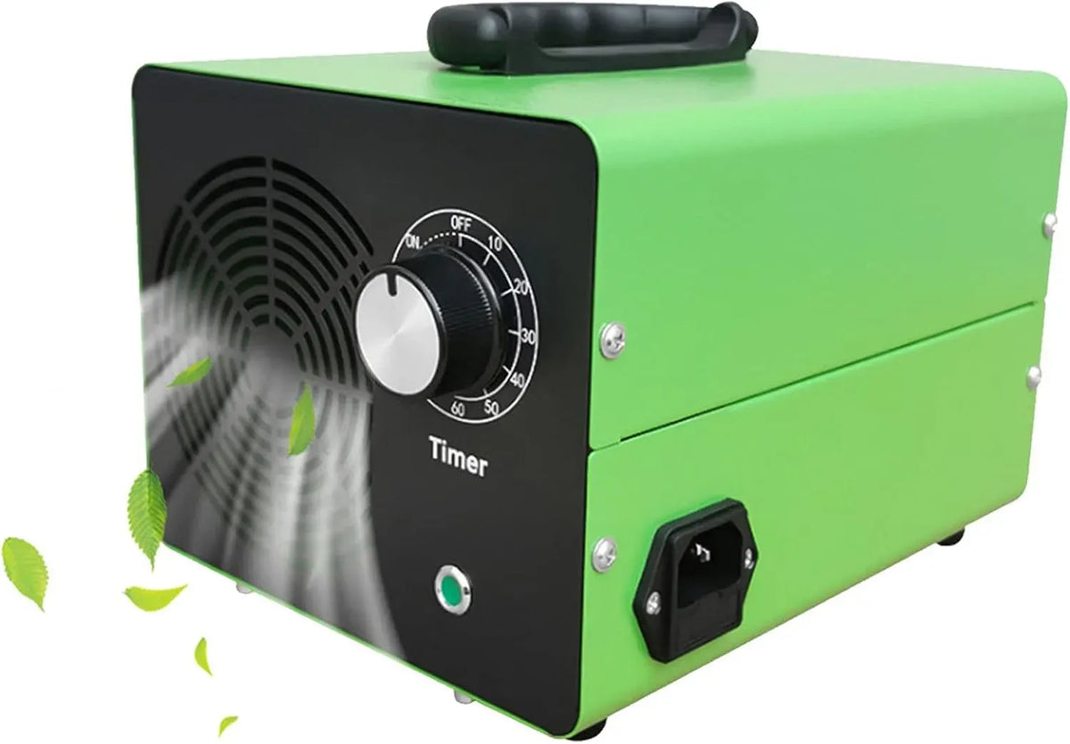 Green-10000mg/h Sterilizzatore, Generatore, generatore di ozono e purificatore, sterilizzatore elettrico, portatile, timer, professionale, verde