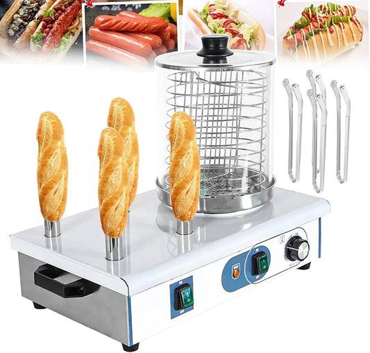 4-Stick Macchina per Hot, piastra per panini e sandwich, professionale, per Hot Dog Scalda Panini