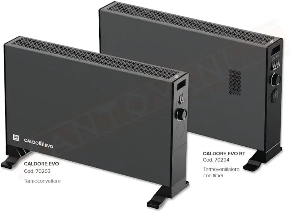 Termoconvettore elettrico in formato mobile 3 potenze 2000W Vortice 0000070203 utilizzo domestico e commerciale