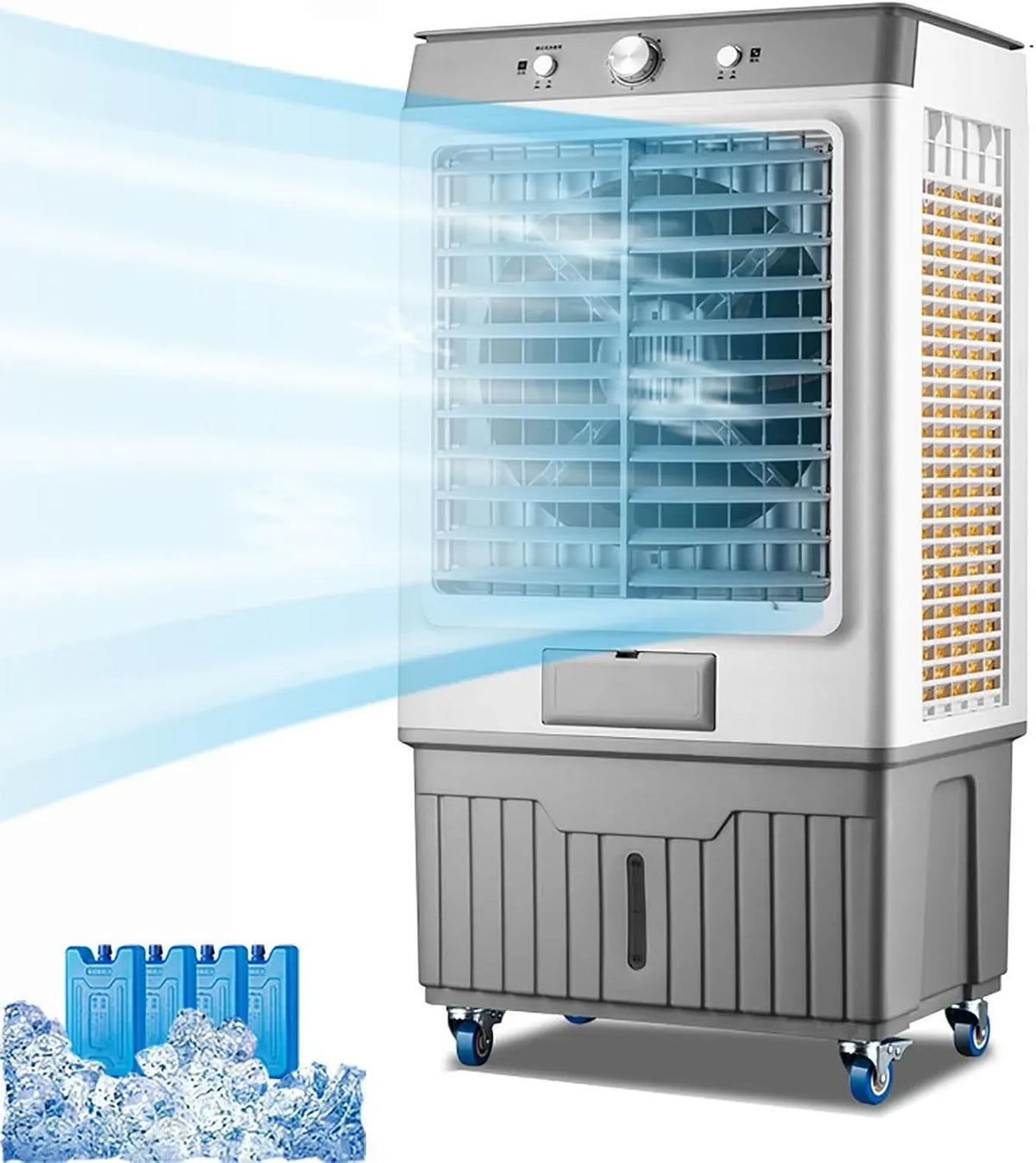Condizionatore Control-106cm, portatile, professionale, grigio, Ventilatore Portatile per Casa E Ufficio