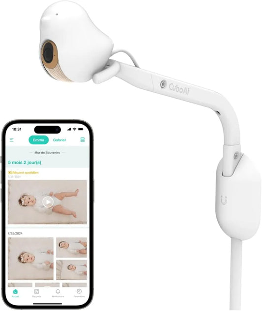 Monitor, CuboAi, montaggio a parete, schermo per PC, monitor video per bambini, Smart Baby Monitor 3 Wall Mount Set