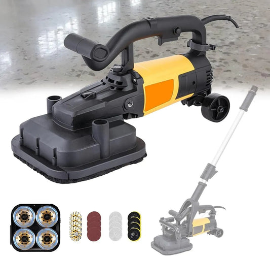 A 4 Levigatrice, Lucidatrice, lucidatrice elettrica, 3800 W, per Pavimenti in Cemento A 4 Teste da 3800 W con Asta Es