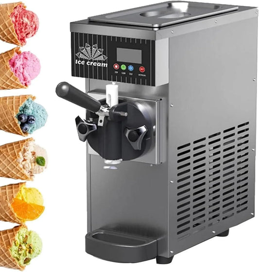 Macchina per Gelato, macchina per gelato e sorbetto, 3,5 L, 450 W, 5 L/H, professionale, acciaio inox, grigio, per Gelato Soft Banco