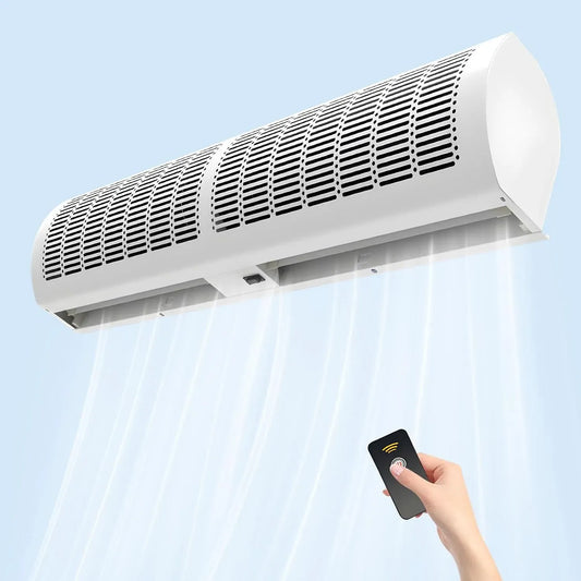 60/90/100/120cm Silenzioso, Barriera D'aria con Telecomando, per Air Barrier per Ingresso in casa, 2 velocità, Commerciale Barriera Aria a Parete