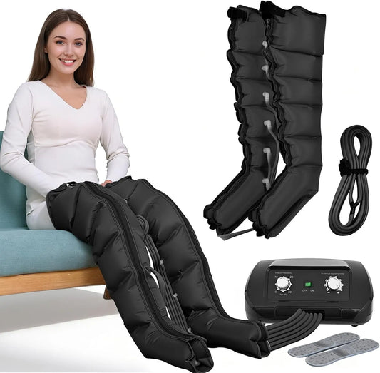 Pressoterapia, dispositivo pressoterapia per gambe, nero