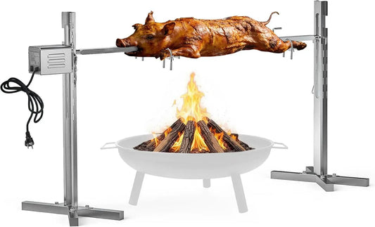 Barbecue, Griglia, 60 kg, acciaio inox, per Girarrosto Elettrico per Barbecue con capacità di Ca