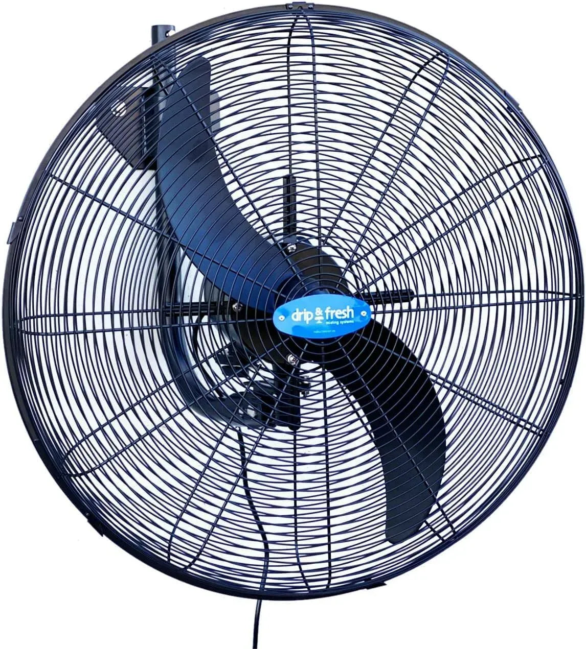 Ventilatore, 24 pollici, 200 W, Drip&Fresh, ventola per circolazione dell'aria, Ventilatore a 2 Pale 24' con Supporto a Parete IP55 200W