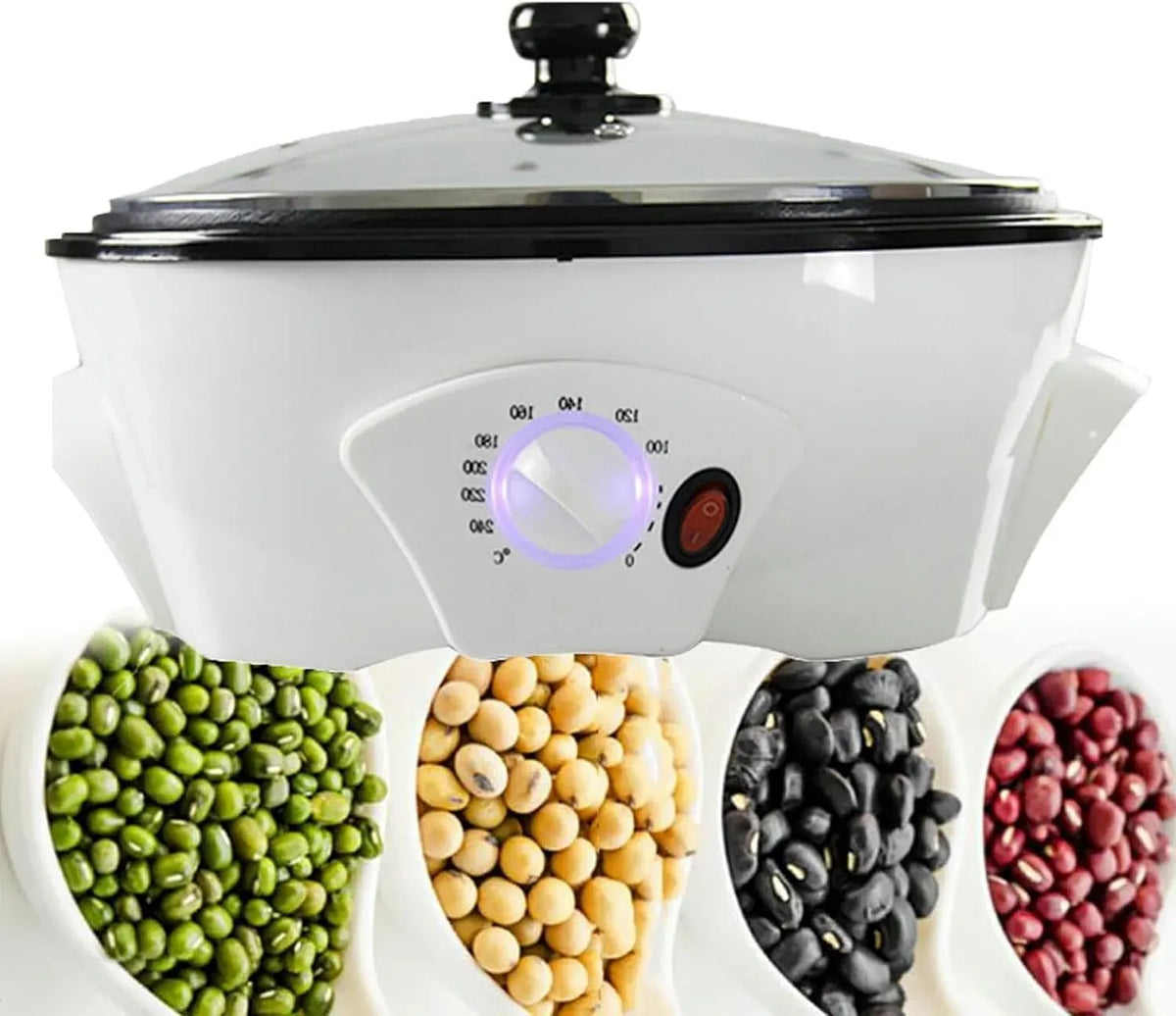 Arachidi, Orzo, Elettrica 0-240°C Regolazione Temperatura E Timer, Tostatrice caffè con capacità 800g per Uso Domestico, Castagne, Semi di Melone