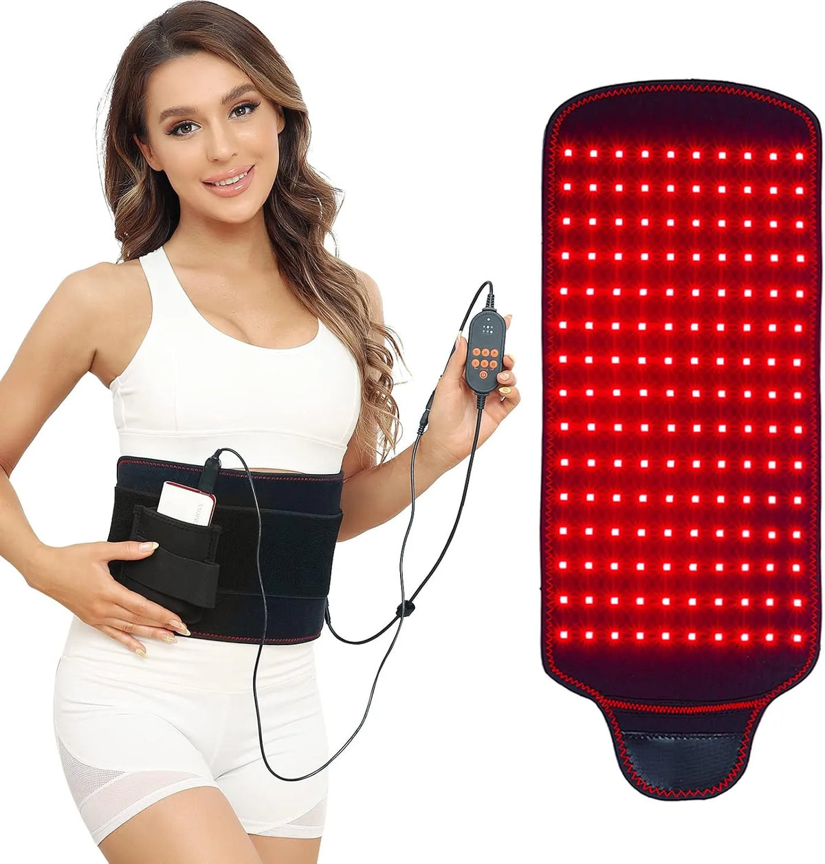 660nm 850nm Lampada, funzione riscaldante, rosso, per Terapia della Luce Rossa e Infrarossa per Dolore, JOBYNA