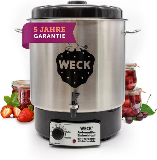 Rubinetto da cucina WAT 24A, 1800 W, 230 W, timer, acciaio inox, Weck Macchina per conserve 1800 t, senza timer