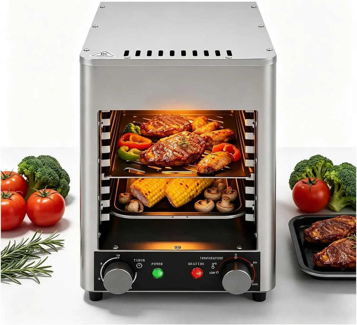 Griglia, 1700 W, acciaio inox, per Bistecche, MIAOXIAOLONG