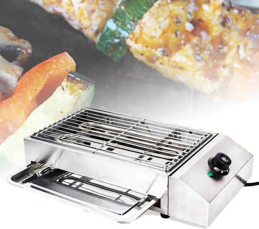 Barbecue, griglia, tavolo, 2600 W, 50 a 300 °C, portatile, professionale, acciaio inox