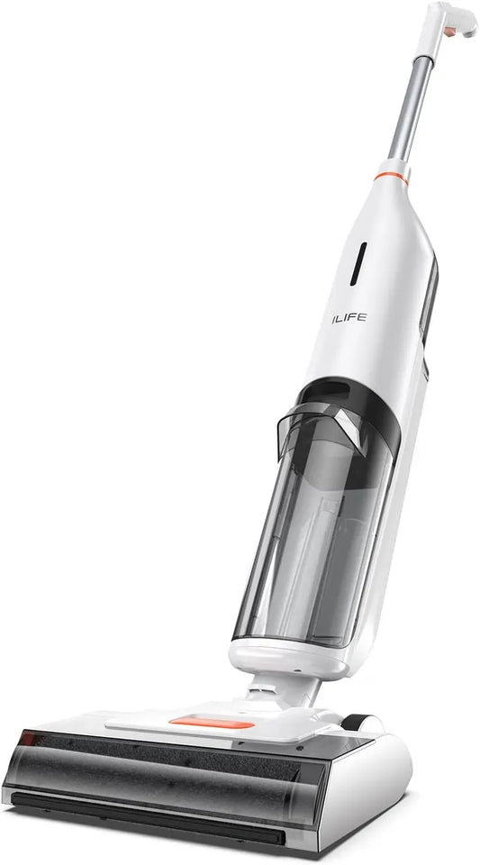 Aspirapolvere, ILIFE W90, bianco, aspiratore elettrico domestico, Aspirapolvere senza fili per pavimenti e peli di animali domestici