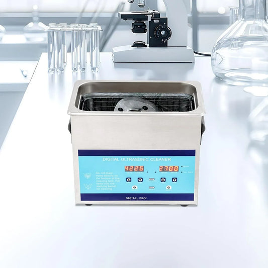 vasca per pulizia a ultrasuoni, Pulitore, 3 L, 0 a 80 °C, timer, professionale, acciaio inox, funzione riscaldante, per gioielli