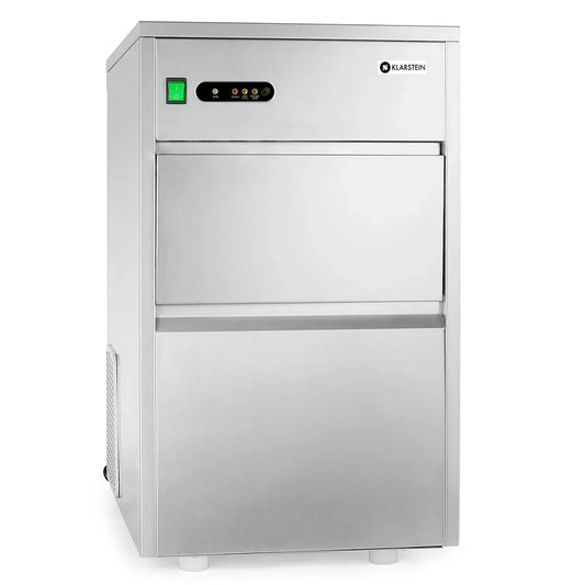Klarstein Macchina per il Ghiaccio, Macchina per Cubetti, Contenitore, 160 W, 26 kg, professionale, argento